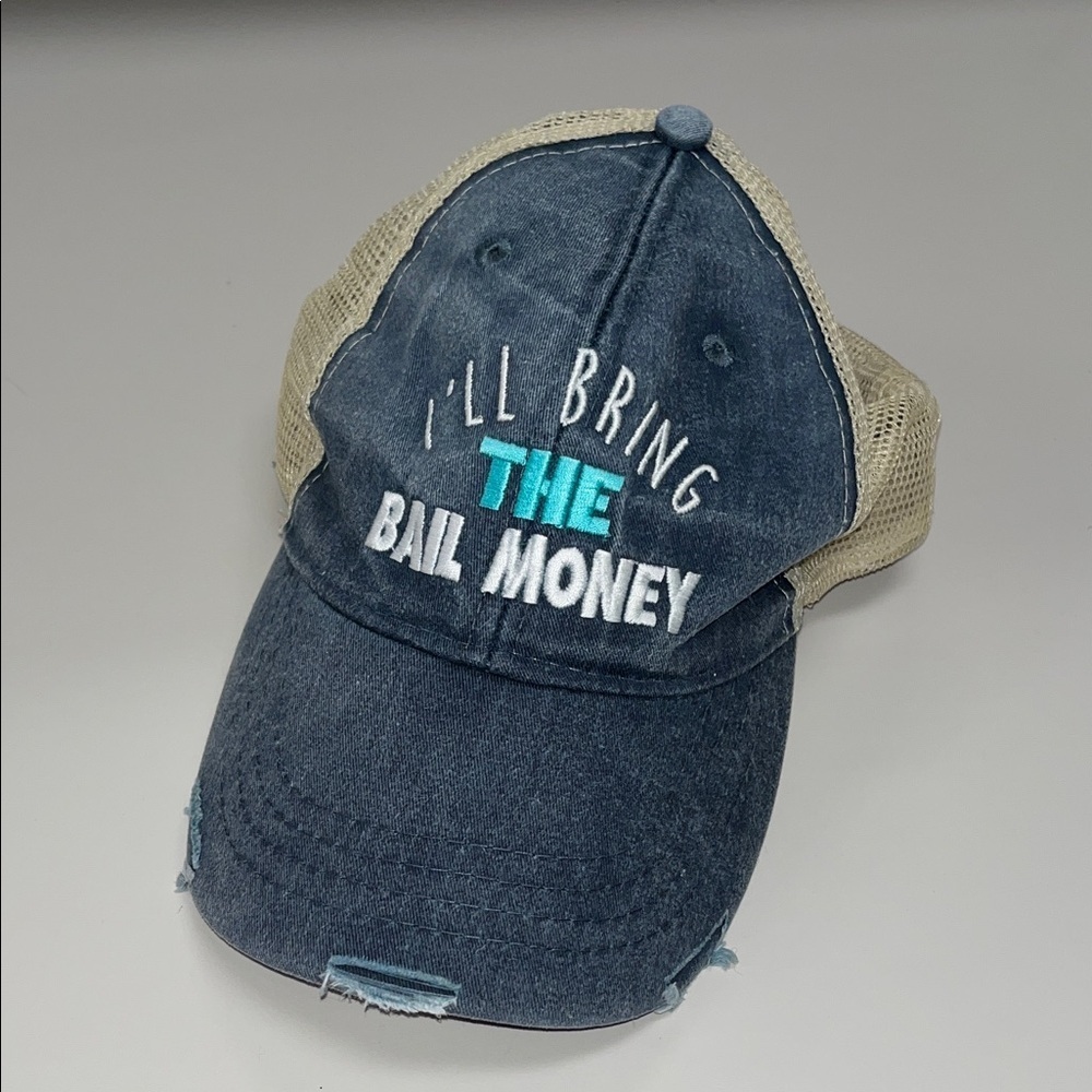 Piper Lou Blue & Tan Trucker Hat OS